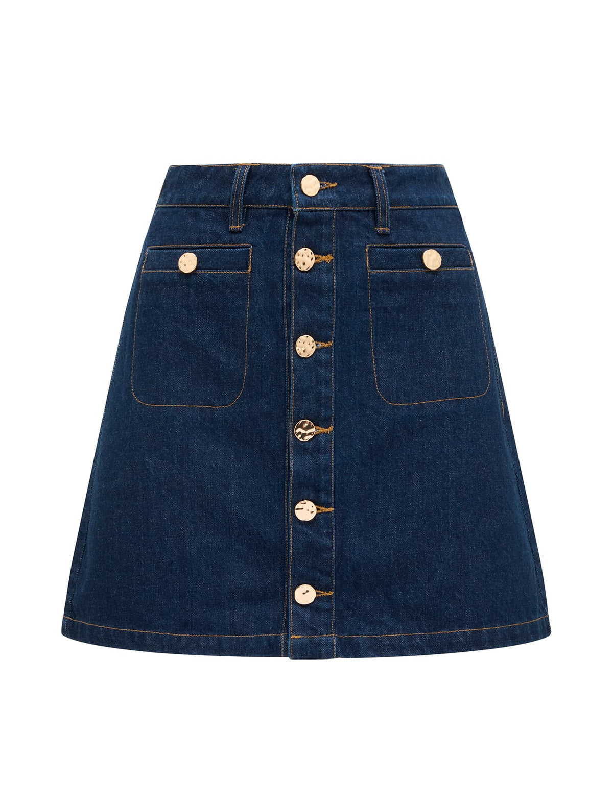 Ashley Denim Mini Skirt Rinse Wash_mannequin