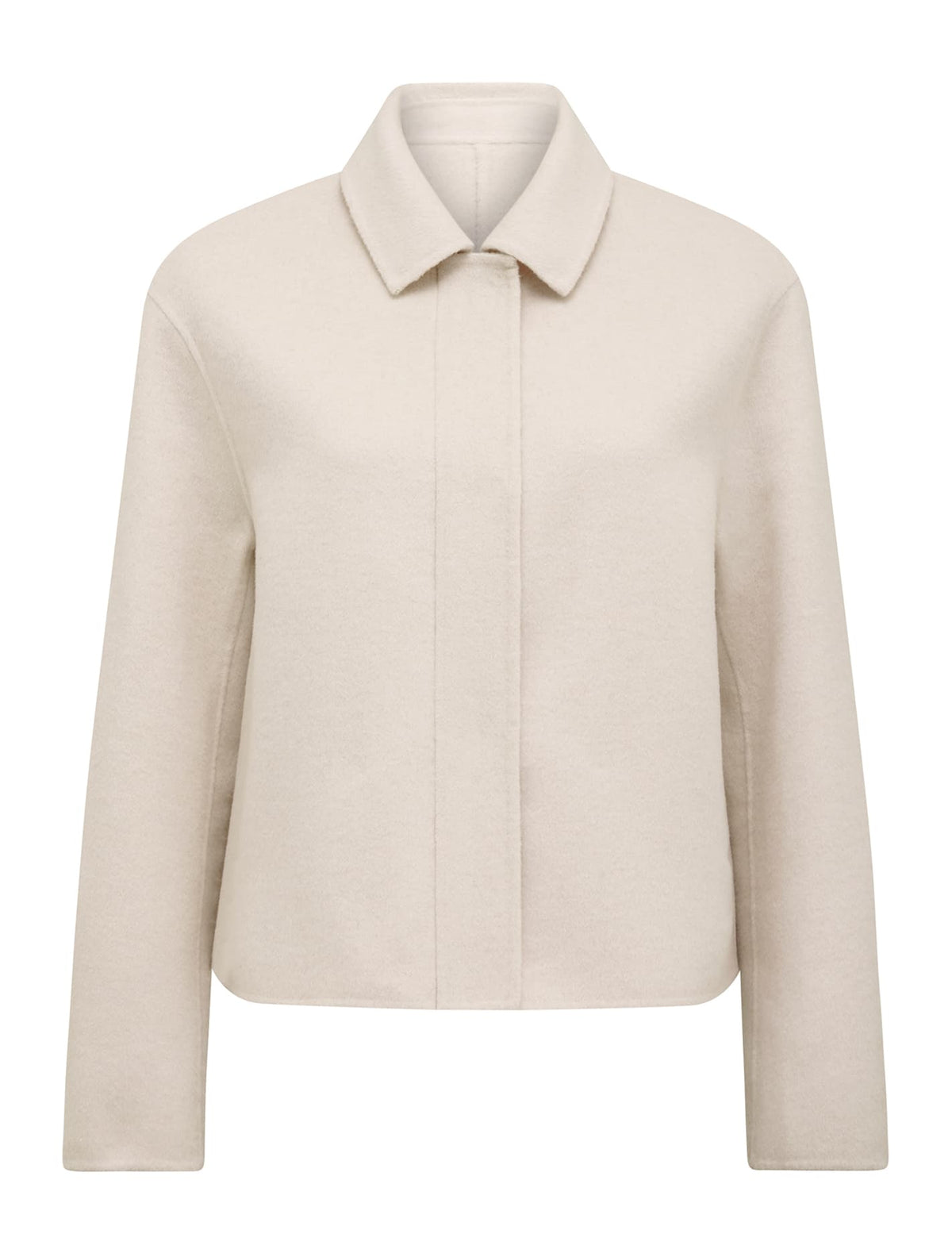 Eden Zip-Through Felled Jacket Cream_mannequin