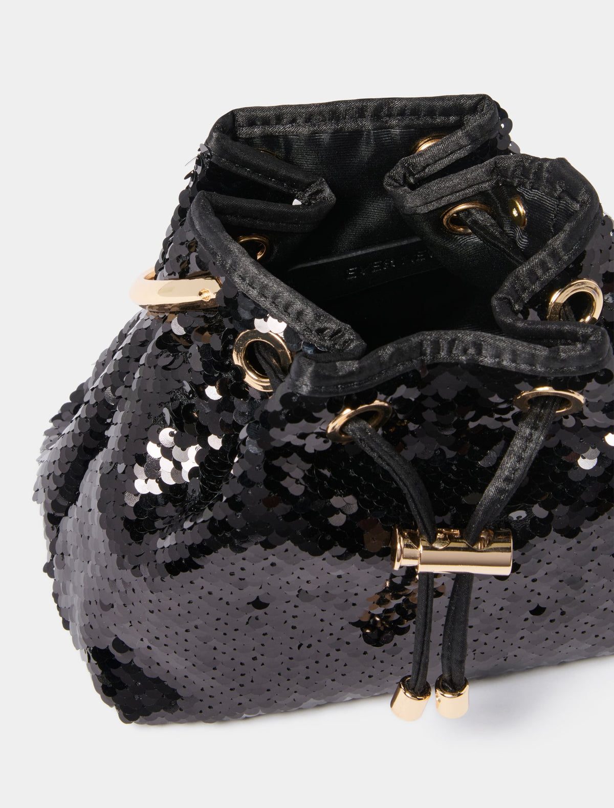 Stella Sequin Ring Handle Bag Black_mannequin