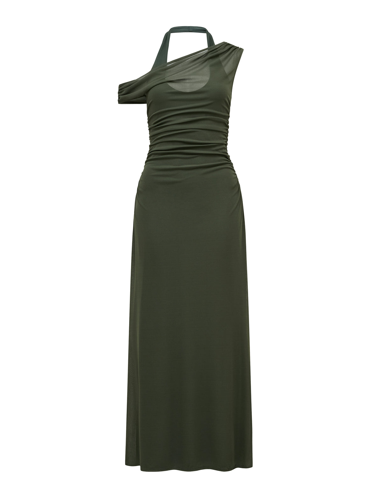 Brooklyn Layered Jersey Maxi Dress Thyme_mannequin