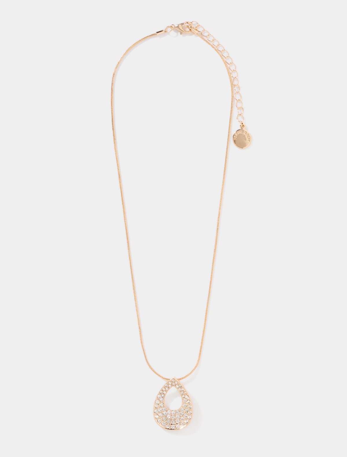 Shiloh Angle Stone Necklace Gold/Crystal_mannequin
