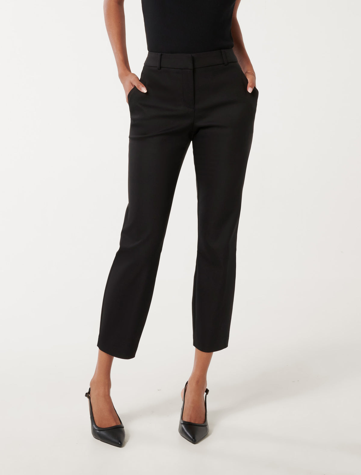 Mindy Petite 7/8 Slim Pants Black