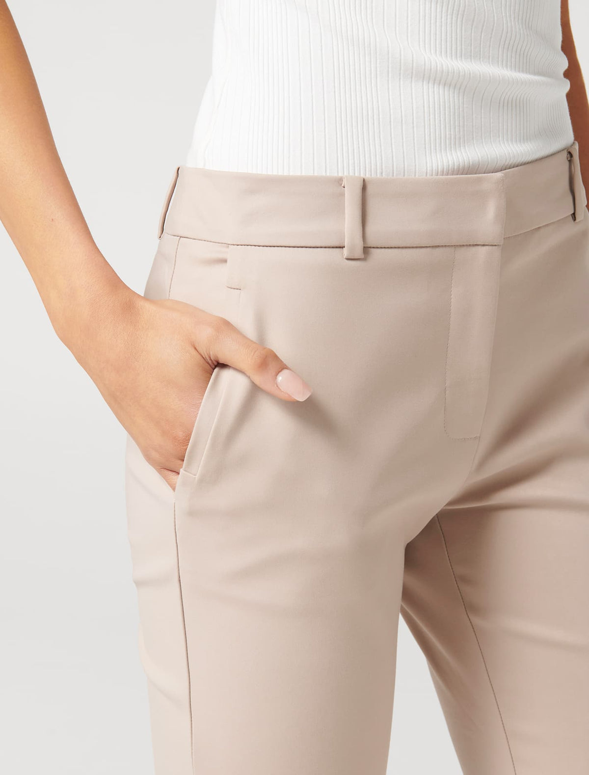 Grace 7/8th Slim Pants Beige Rose