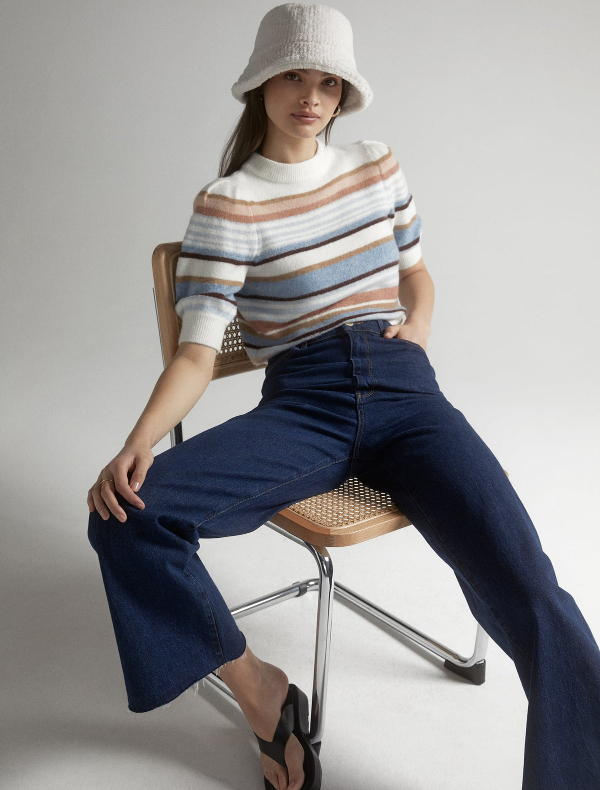 Gia High Rise Wide Leg Jean Lyon Blue