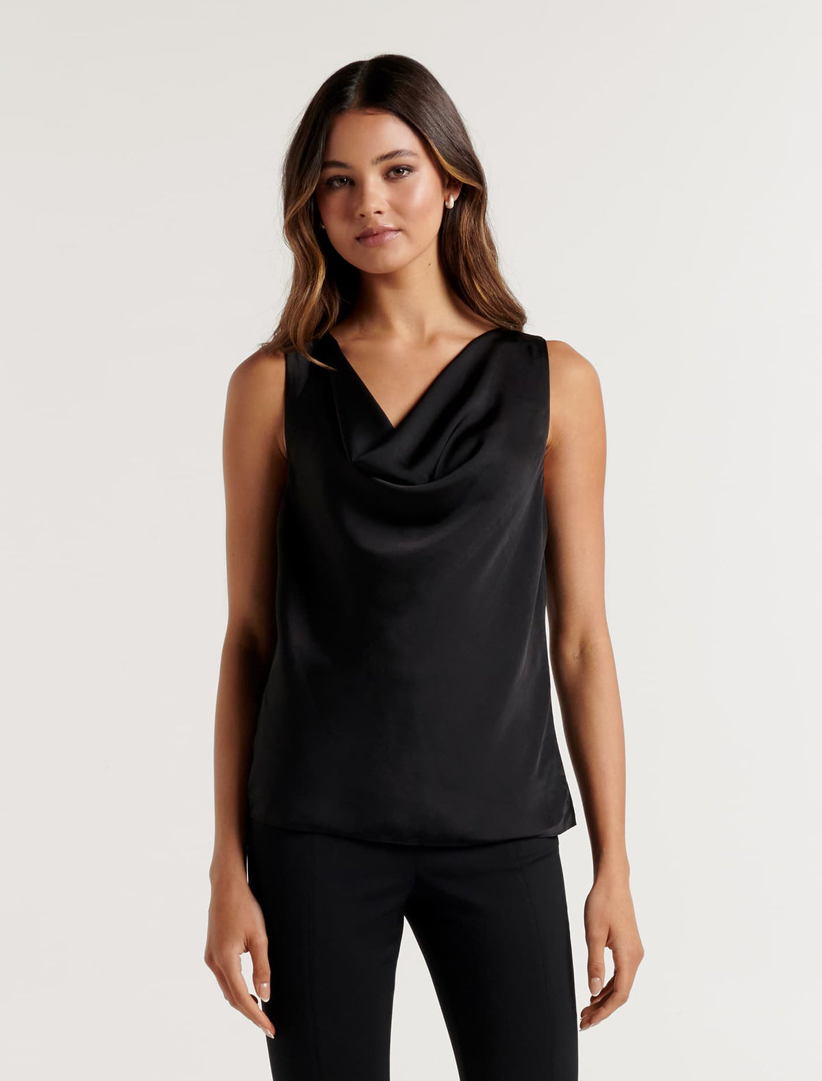 Hailey Cowl Cami Black