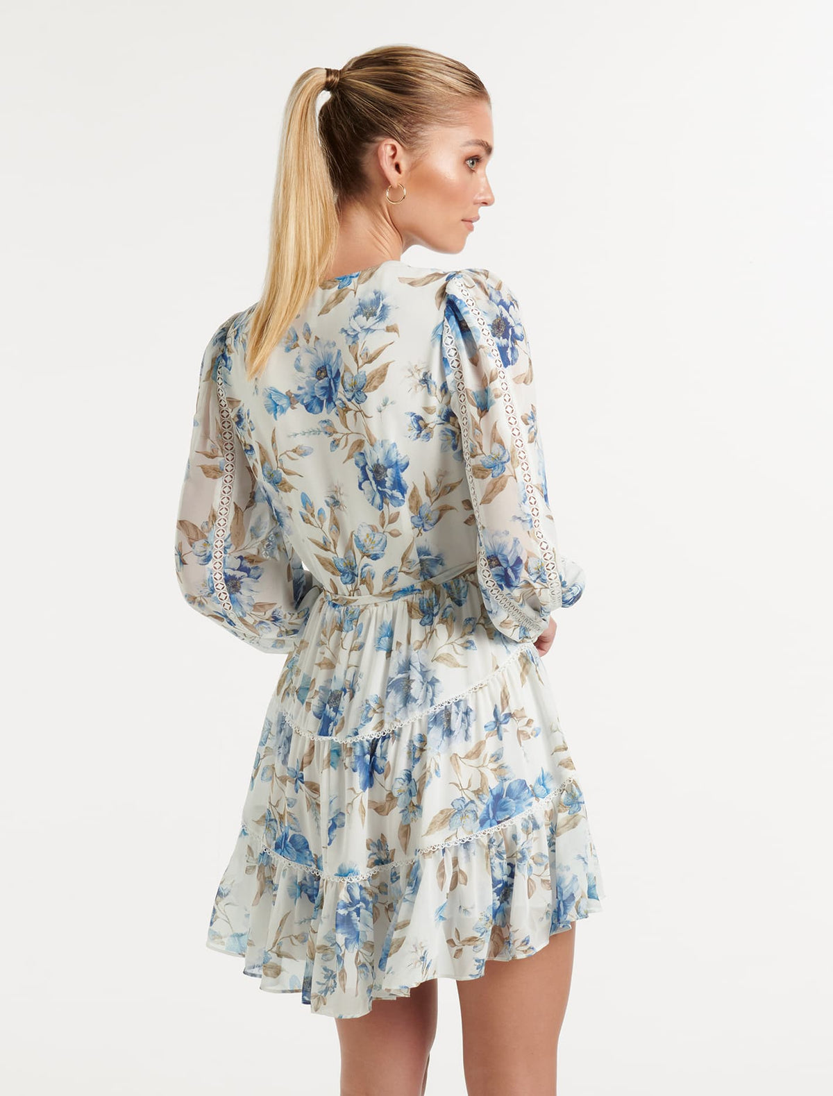 Valerie Trim Skater Dress Porcelain Augustine Floral