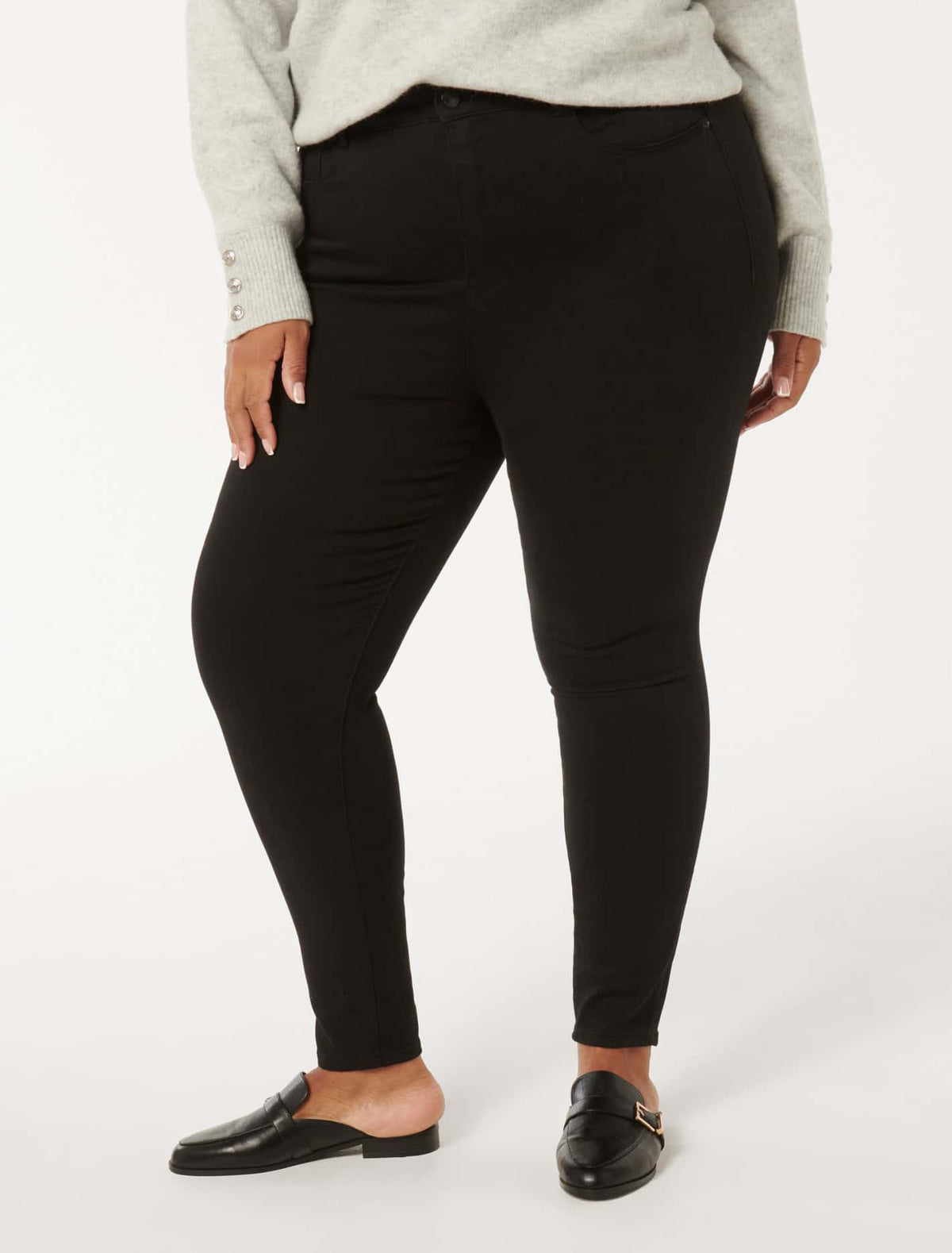 Bianca Curve High Rise Ankle Grazer Forever Black