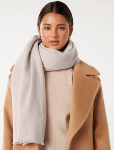 Aurora Premium Wool Scarf Cream