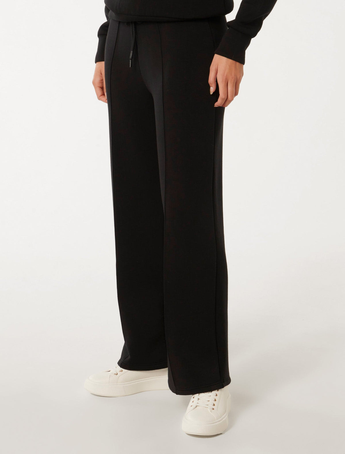 Tiana Wide Leg Sweatpants Black