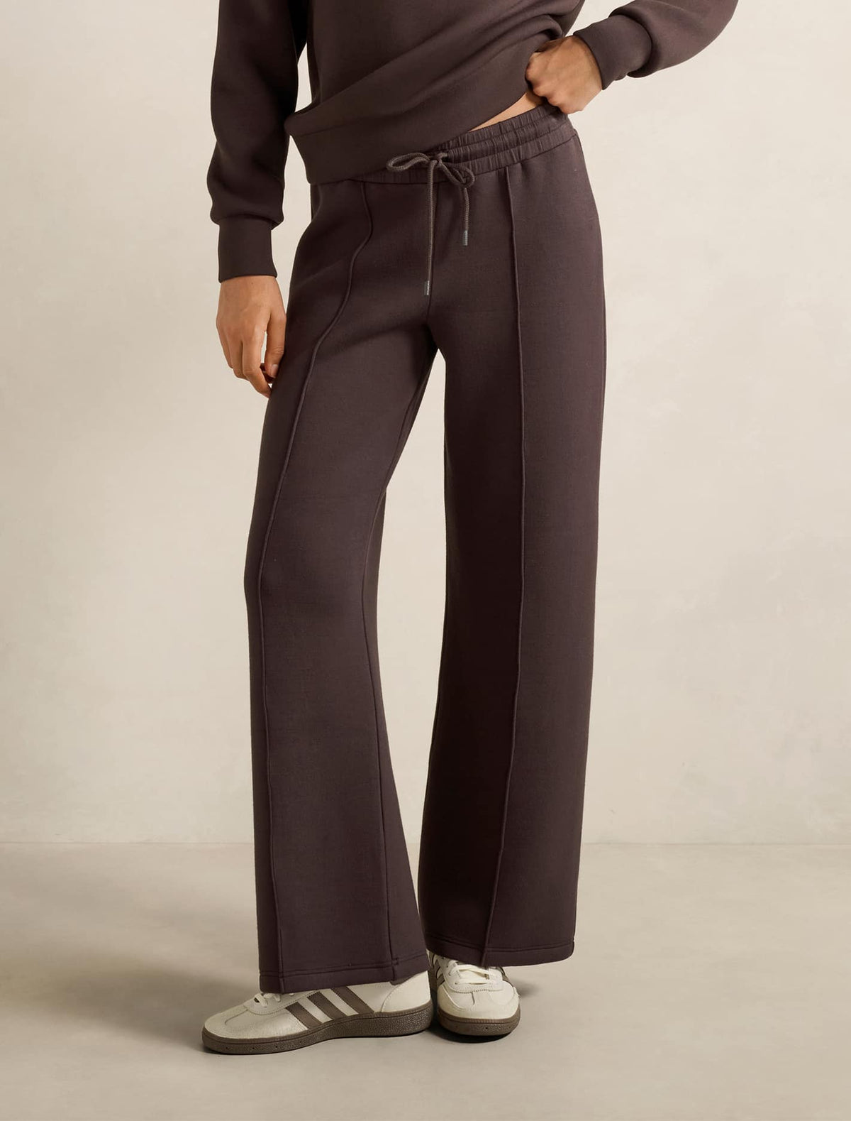 Tiana Wide Leg Track Pants Dark Chocolate