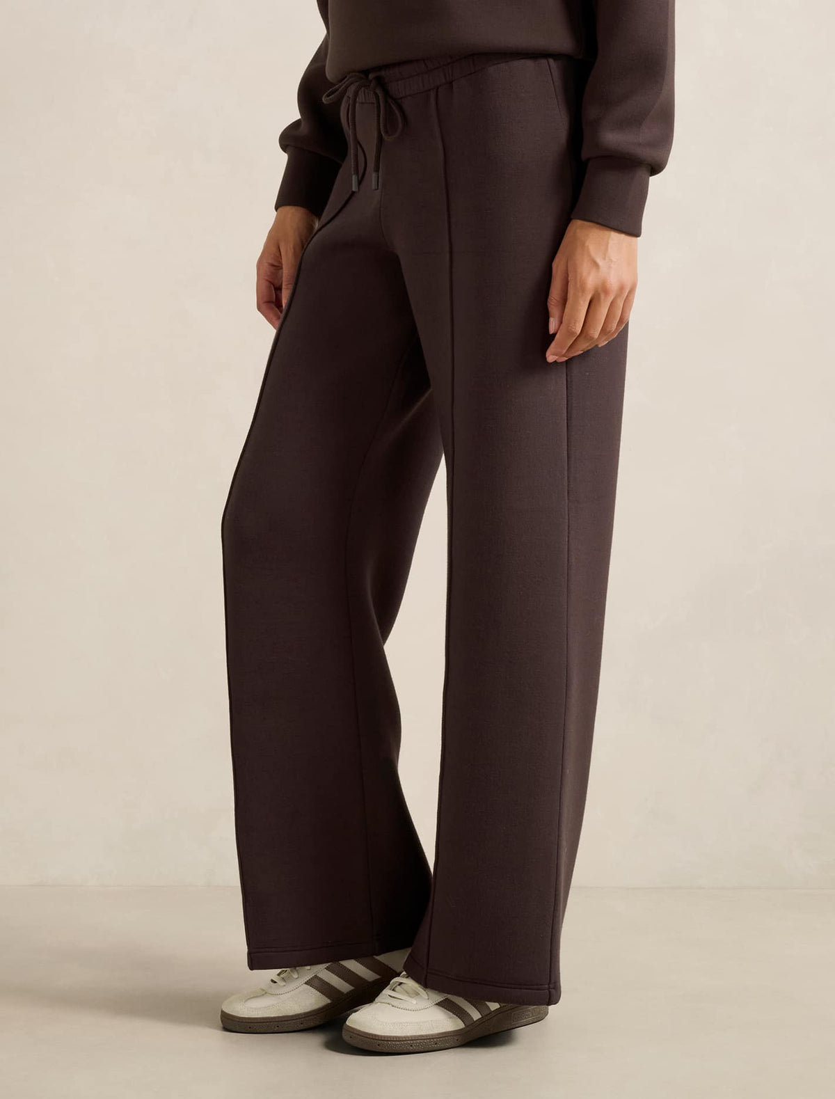 Tiana Wide Leg Track Pants Dark Chocolate