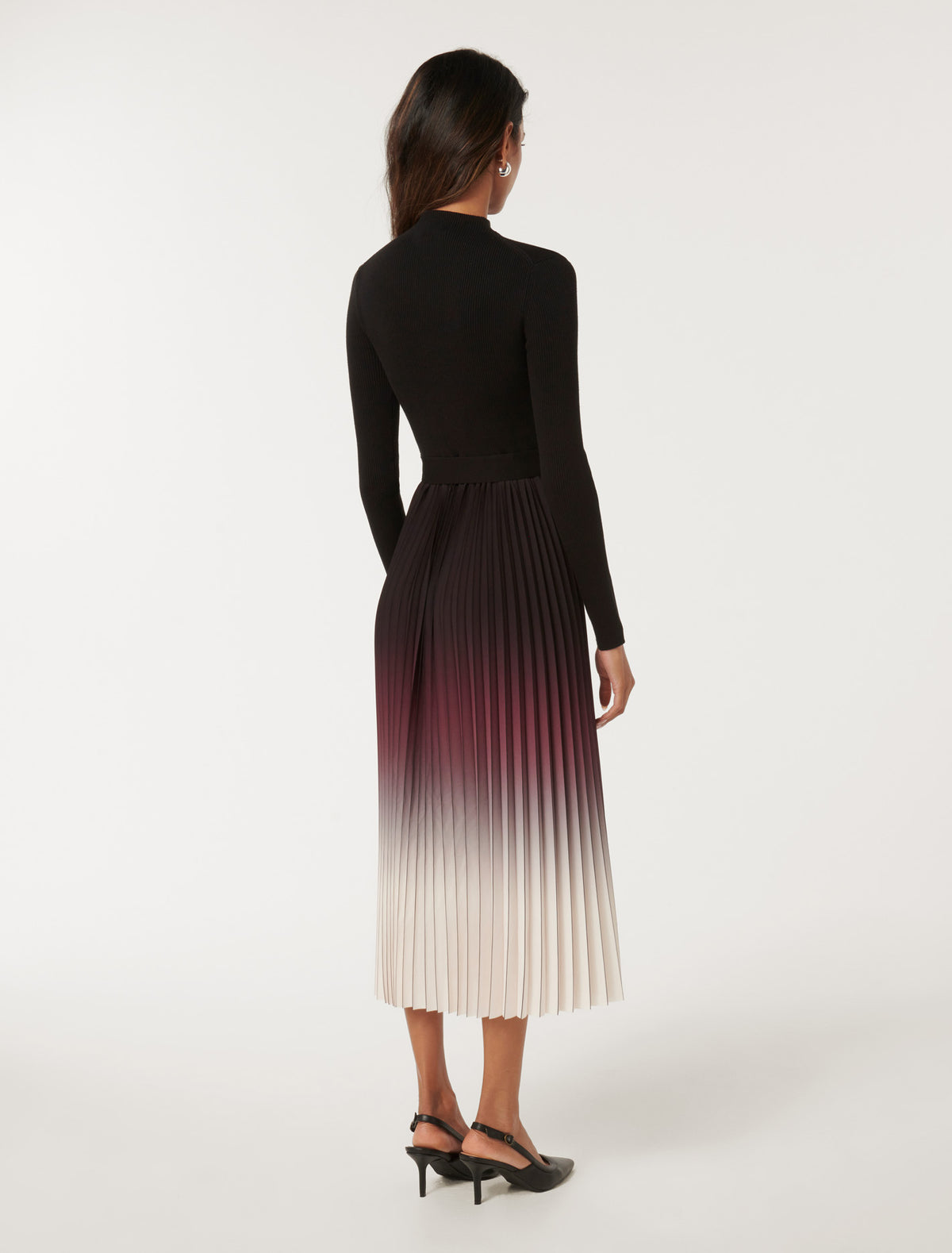 Harmony Petite Midi Dress Berry Ombre