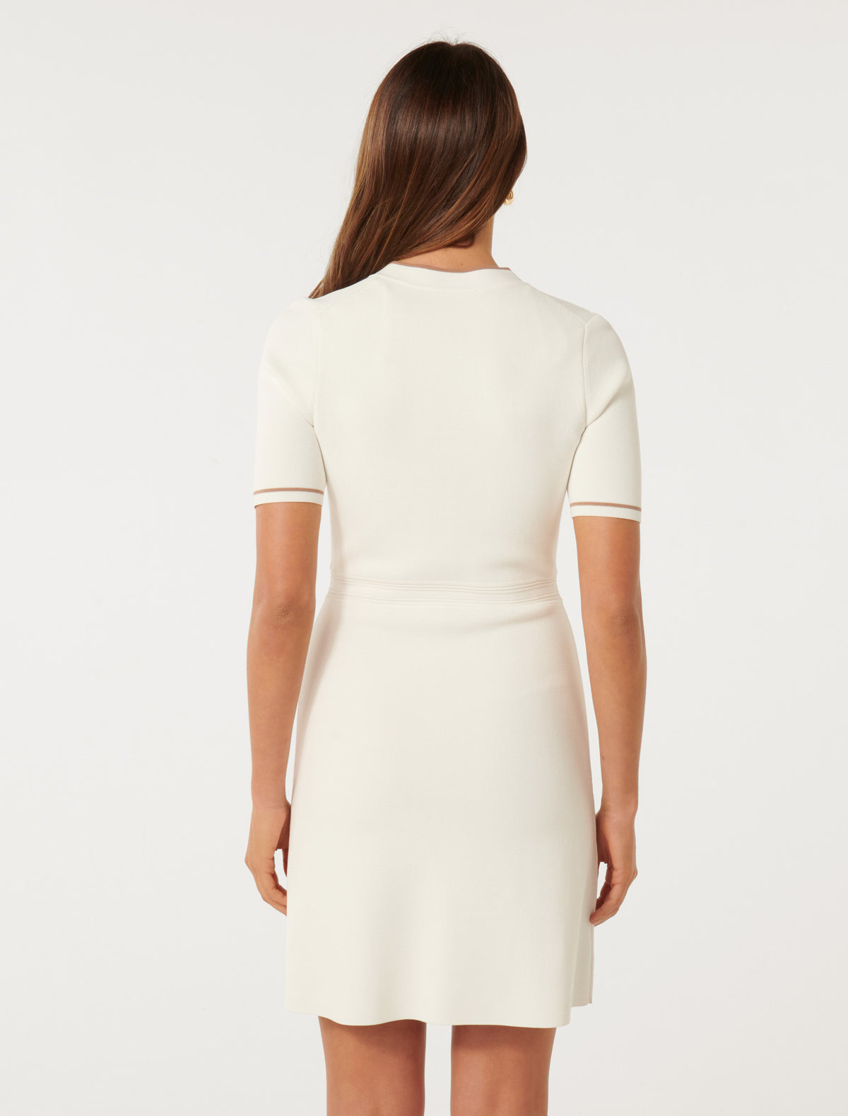Belle Crepe Knit Dress Porcelain