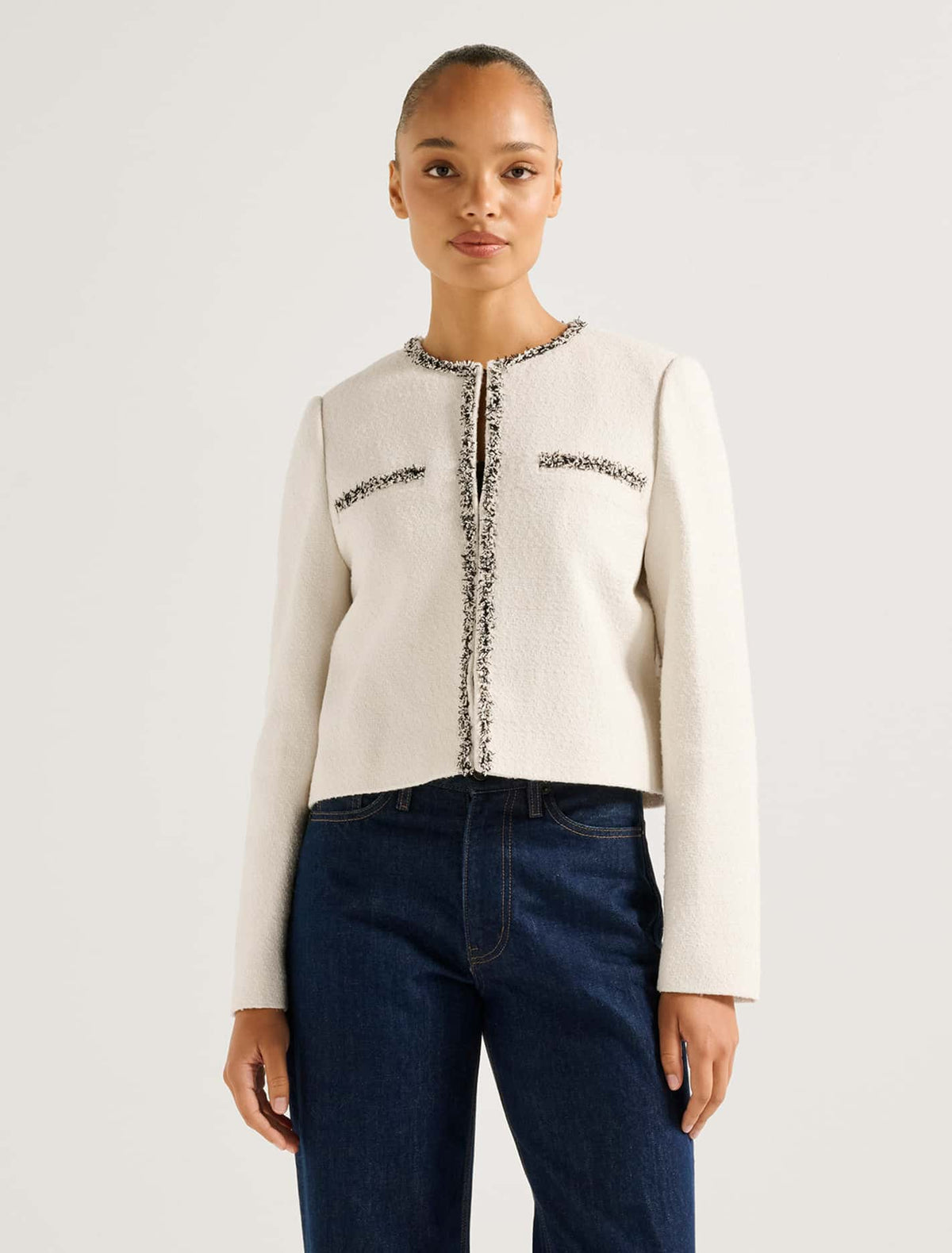 Marie Boucle Jacket Cream