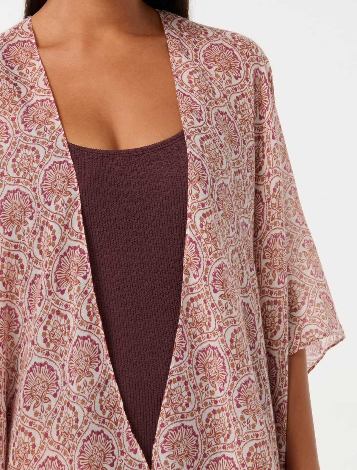 Lora Summer Kaftan Red Geo