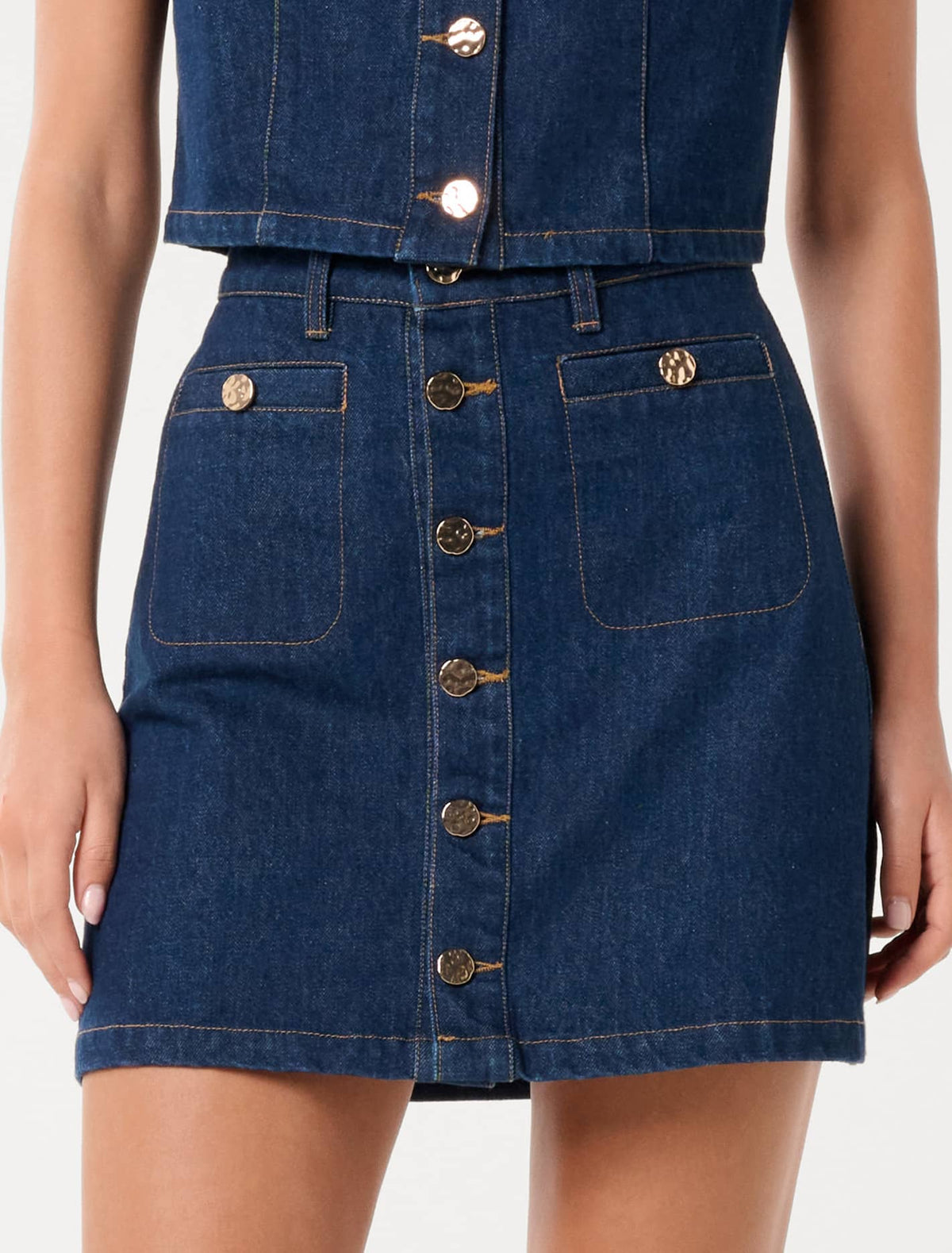 Ashley Denim Mini Skirt Rinse Wash