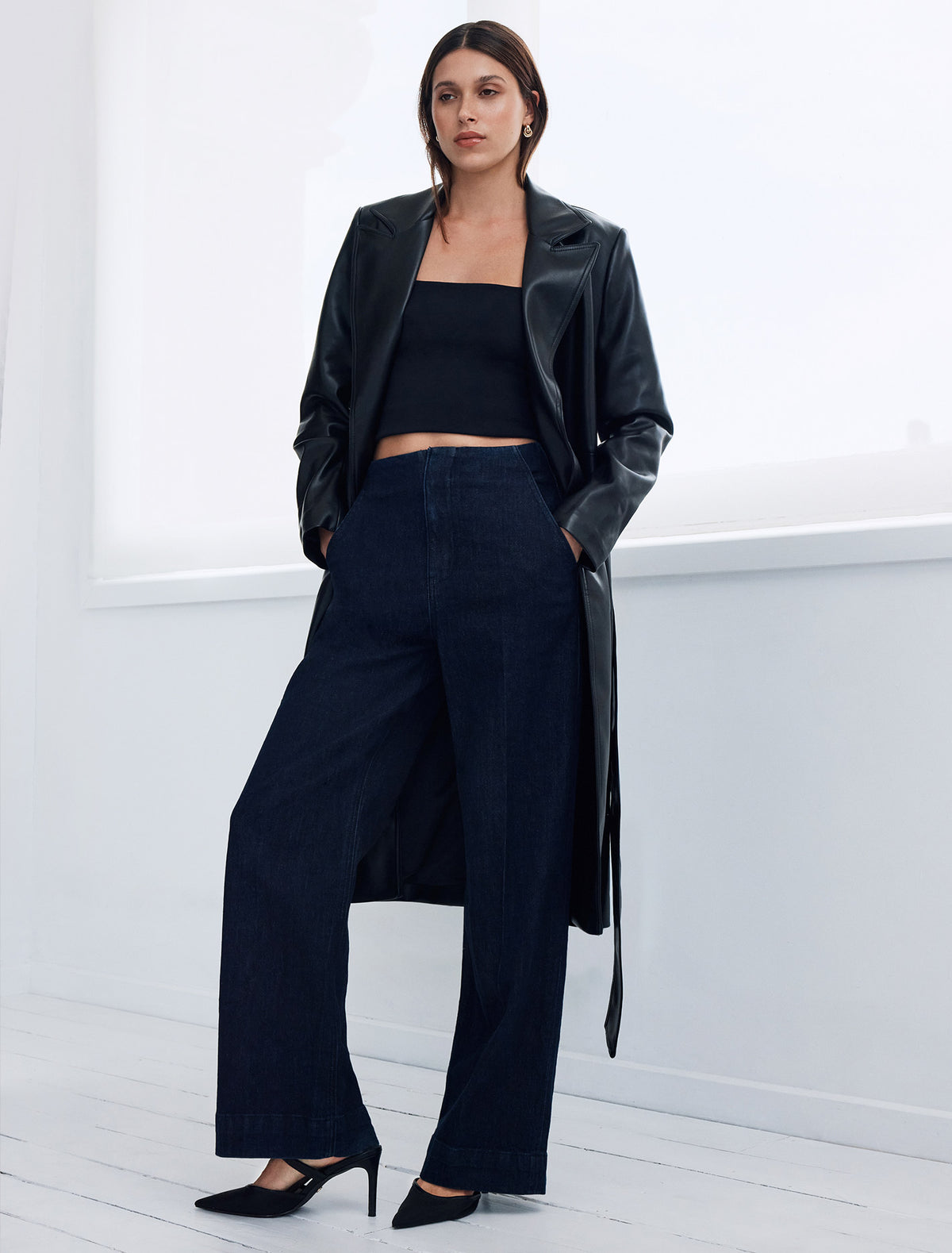 Beth Wide-Leg Jeans Dark Rinse Wash