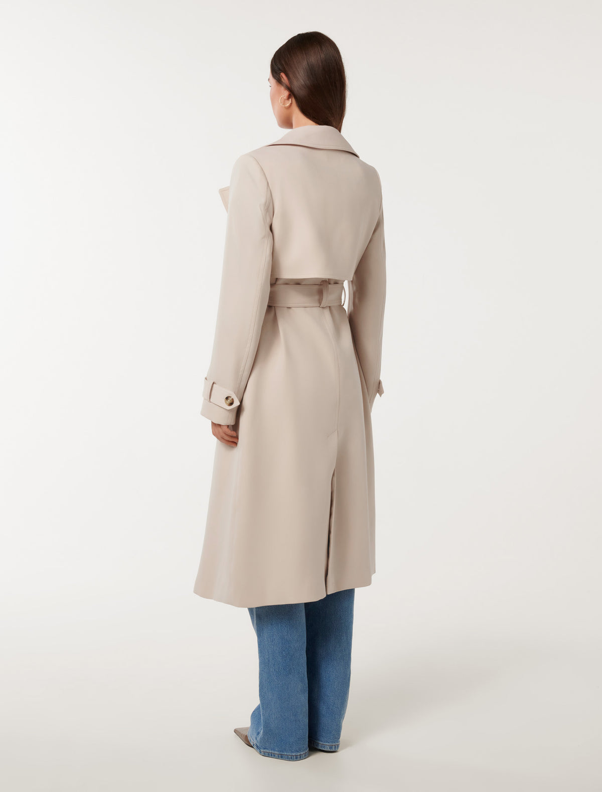 Emma Soft Trench Coat Almond Milk