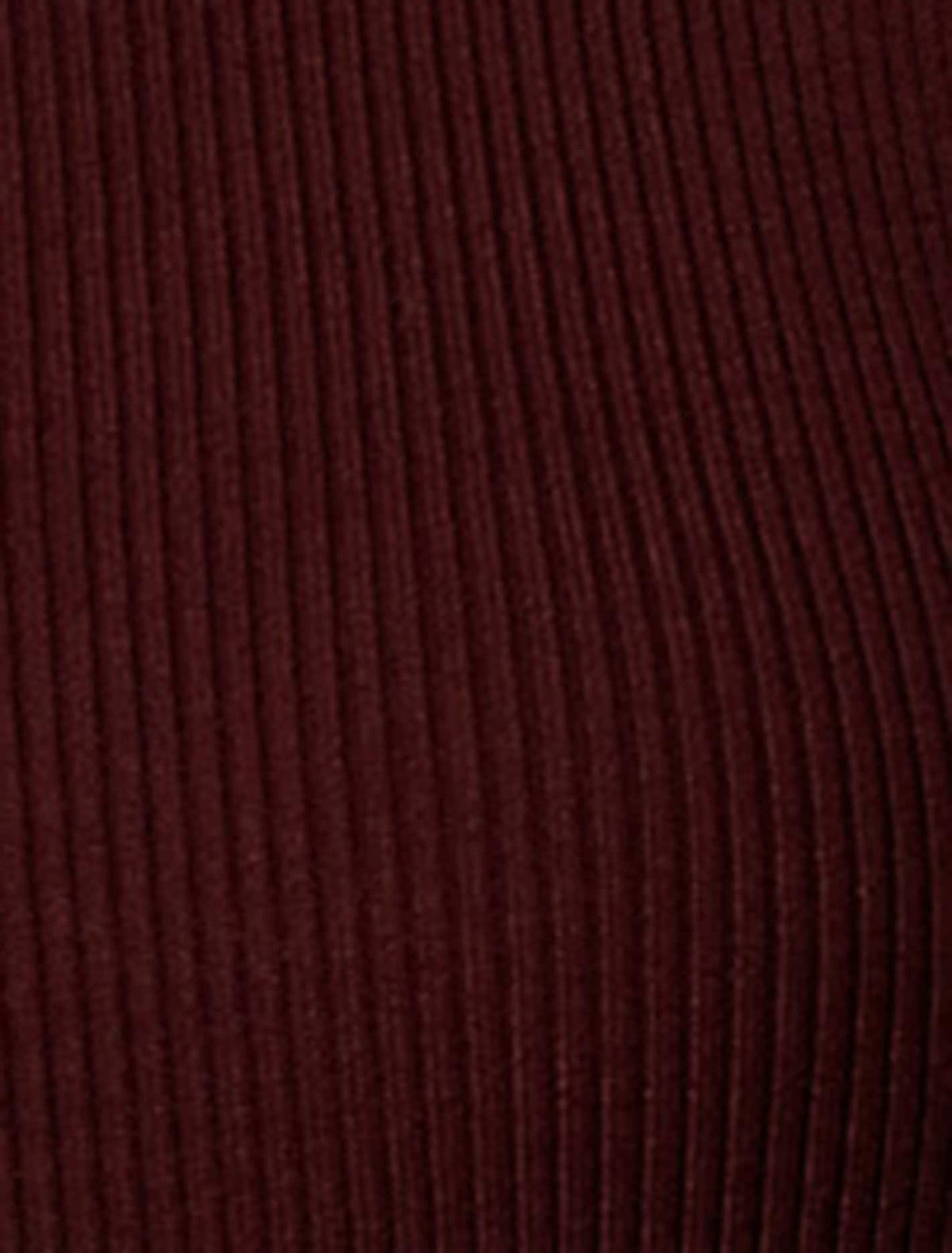 Alaia Knit Rib Top Mulled Wine