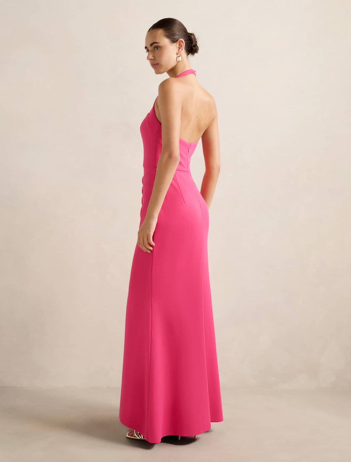 Willow Halter Wrap Maxi Fuchsia