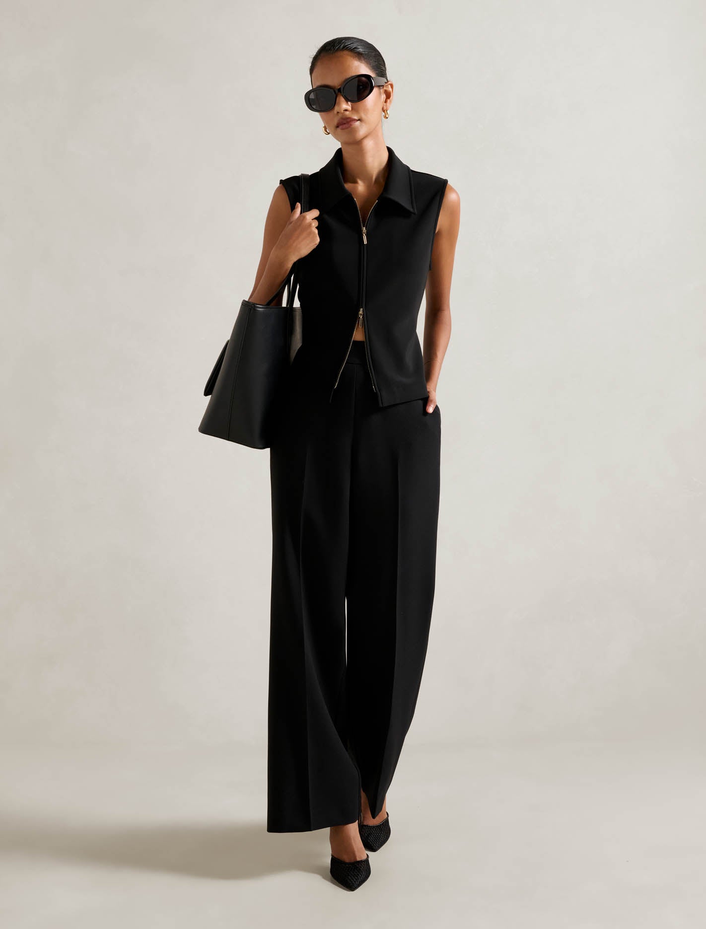 Marissa Petite Wide Leg Pants Black