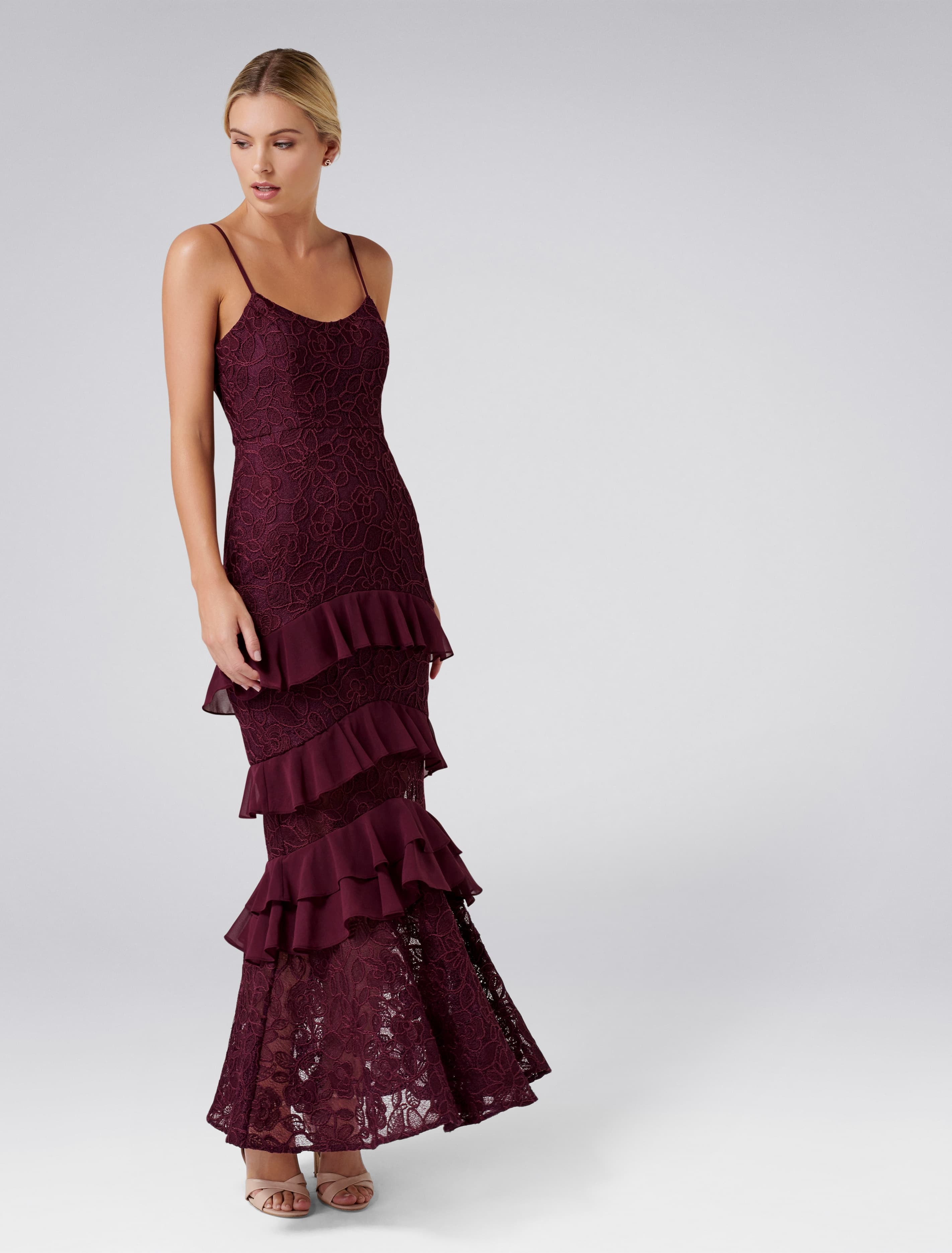Shania frill on sale lace maxi dress