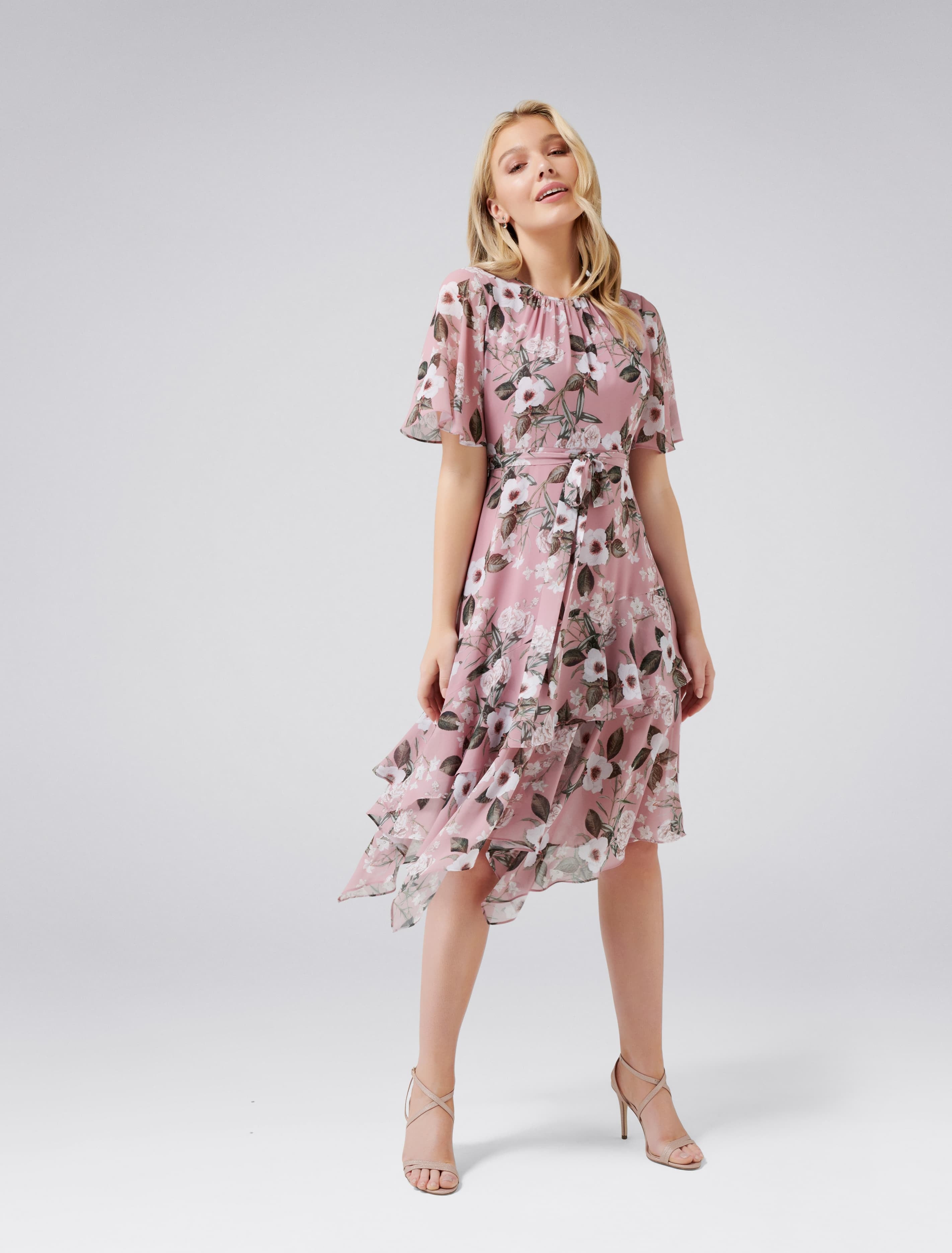 Nancy Cape Sleeve Midi Dress Women s Fashion Forever New