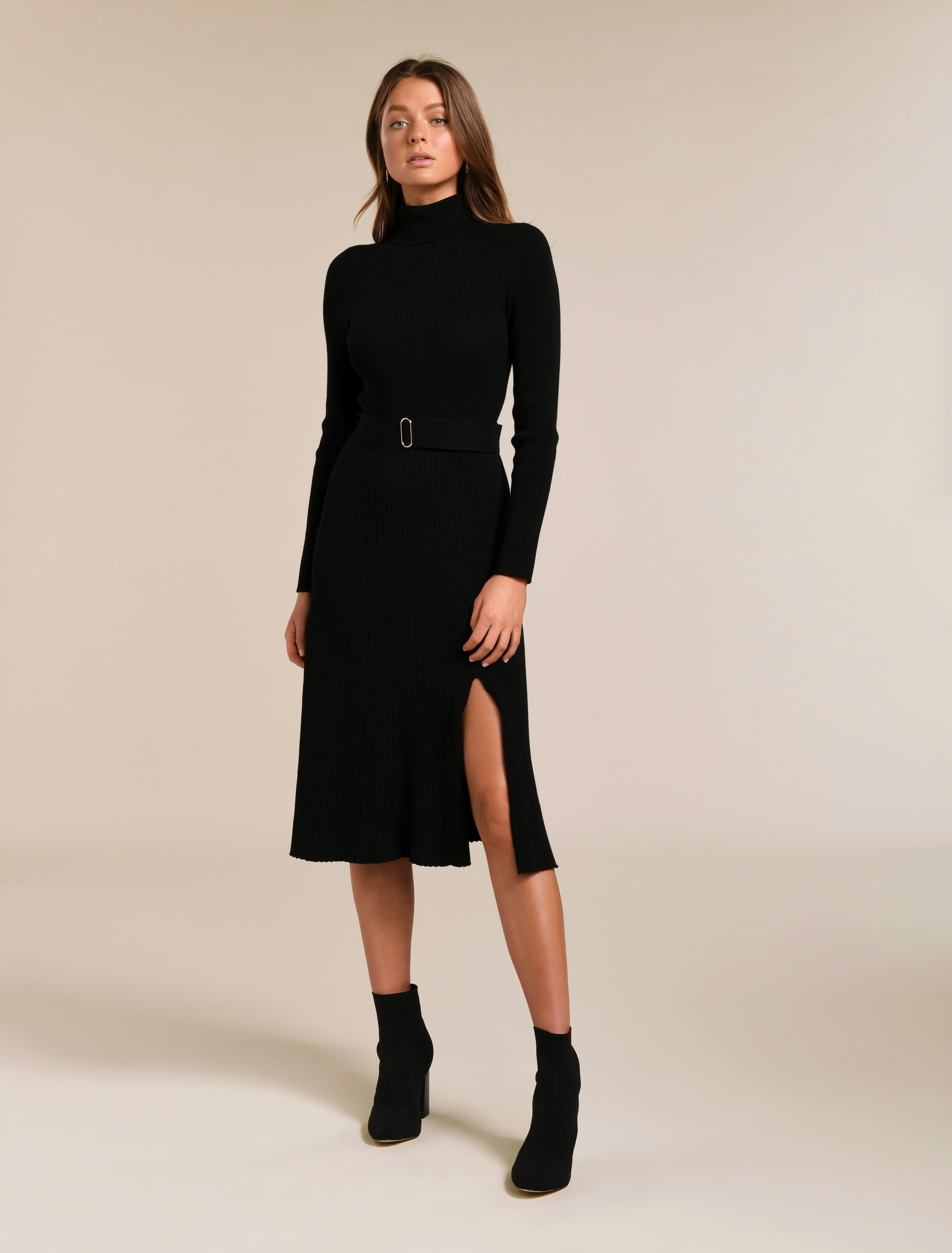Stephanie Rib Knit Midi Dress