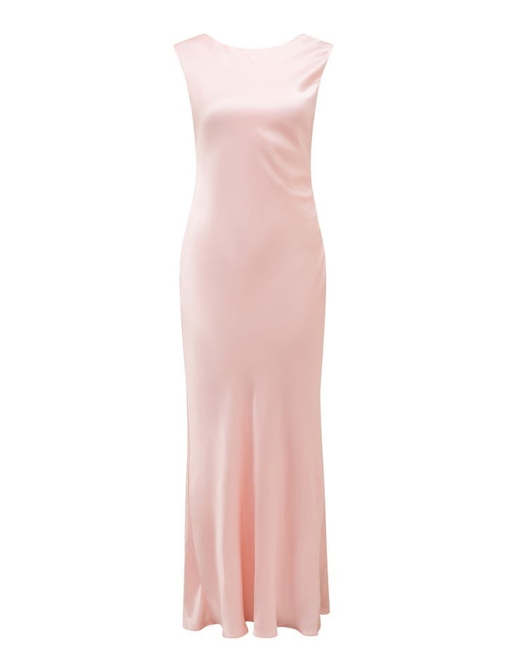 Eileen Open Back Satin Maxi Dress