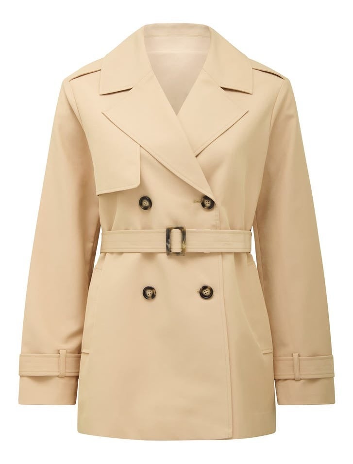 Rhea Petite Water Resistant Mid Trench