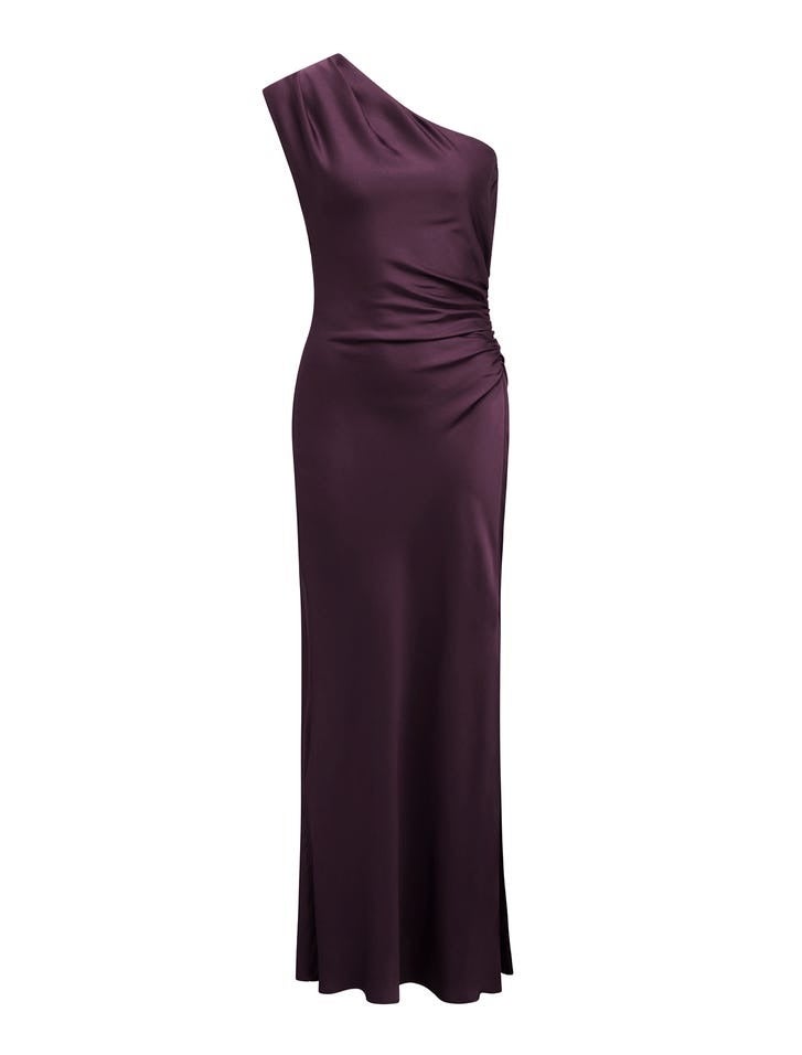 Asher One Shoulder Satin Maxi Dress