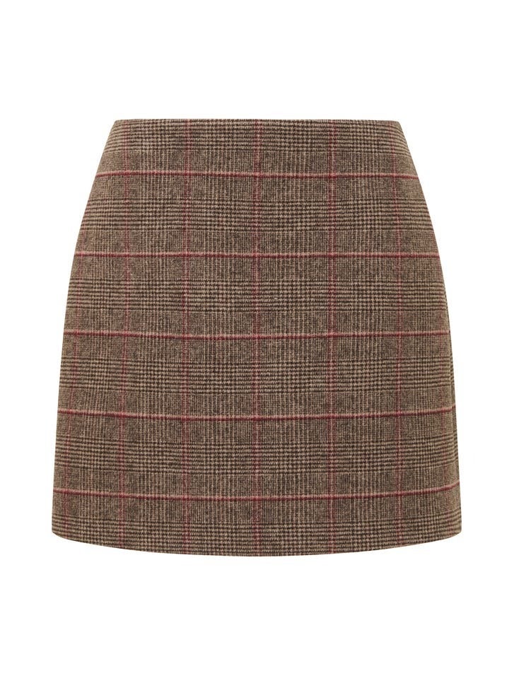 Jade Check Mini Skirt