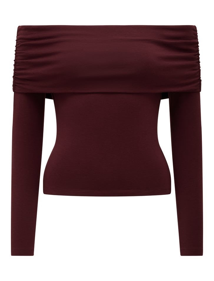 Kyla Wool Blend Bardot Top