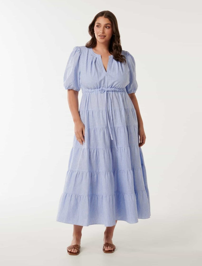 Gabbie Curve Tiered Midi Dress