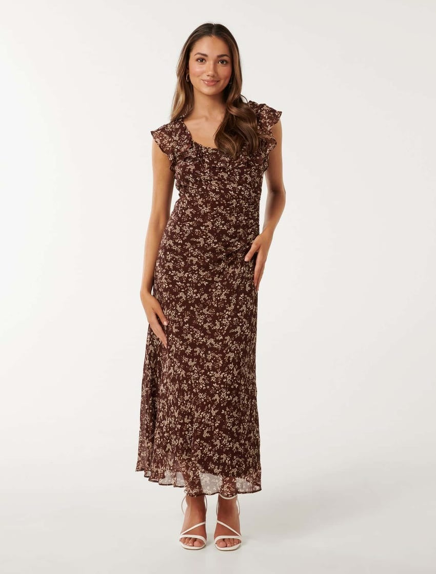 Paige Petite Ruffle Midi Dress