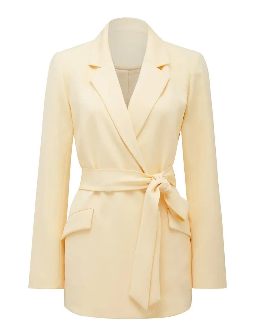 Daisy Double-Breasted Belted Blazer